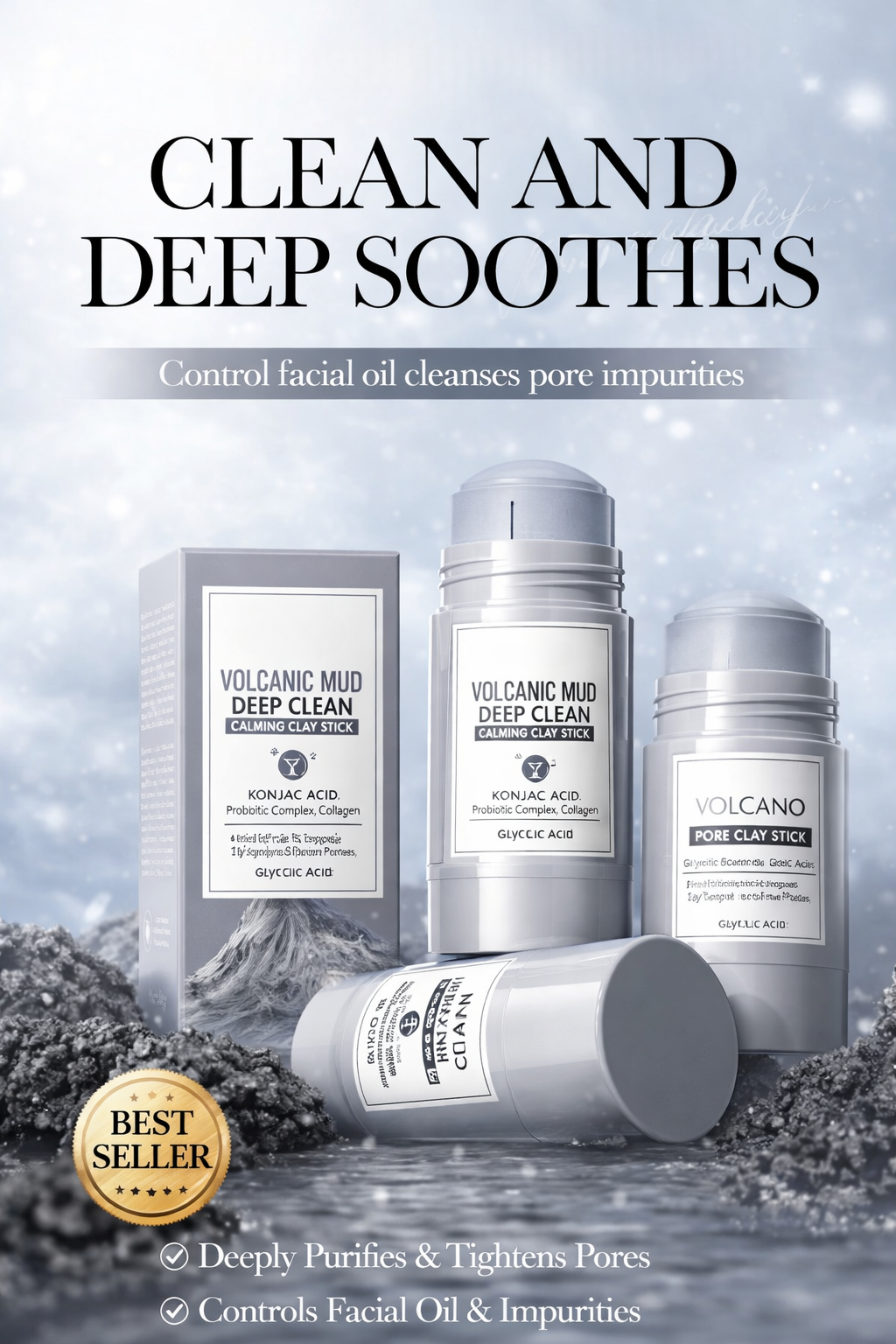 Icelandic Volcano Mud Stick Cleansing Blackhead Remover